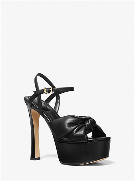 michael kors eleni platform|Elena Leather Platform Sandal .